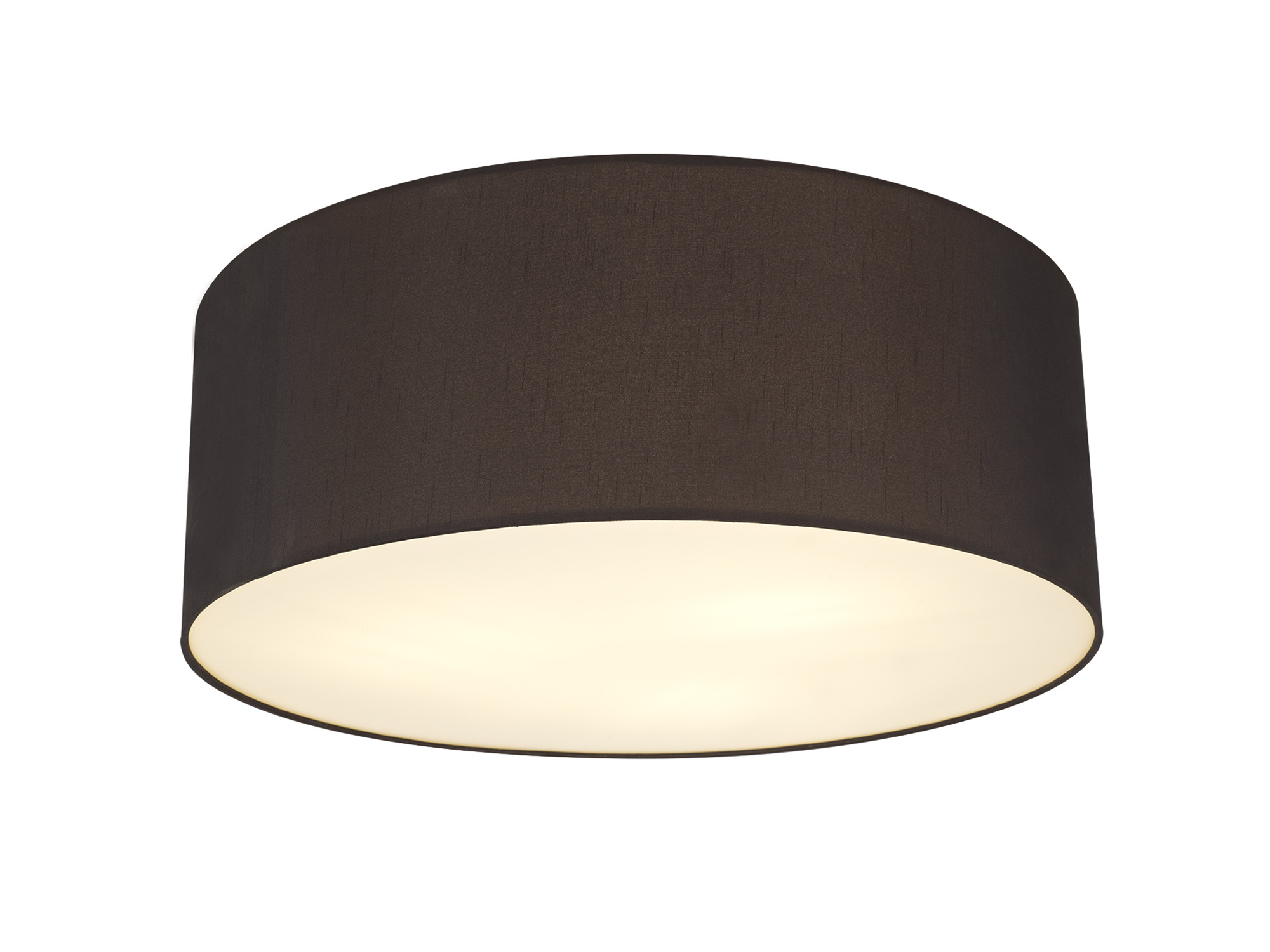 DK0604  Baymont 60cm Flush 3 Light Black, Frosted Diffuser